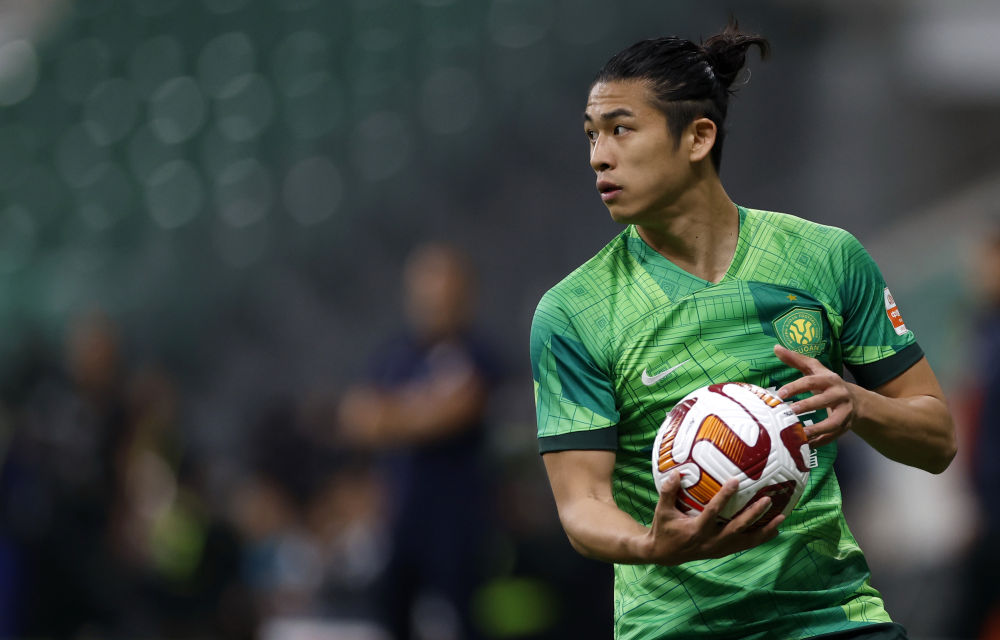 4月29日,北京国安队球员张玉宁在比赛中.新华社记者 王丽莉 摄