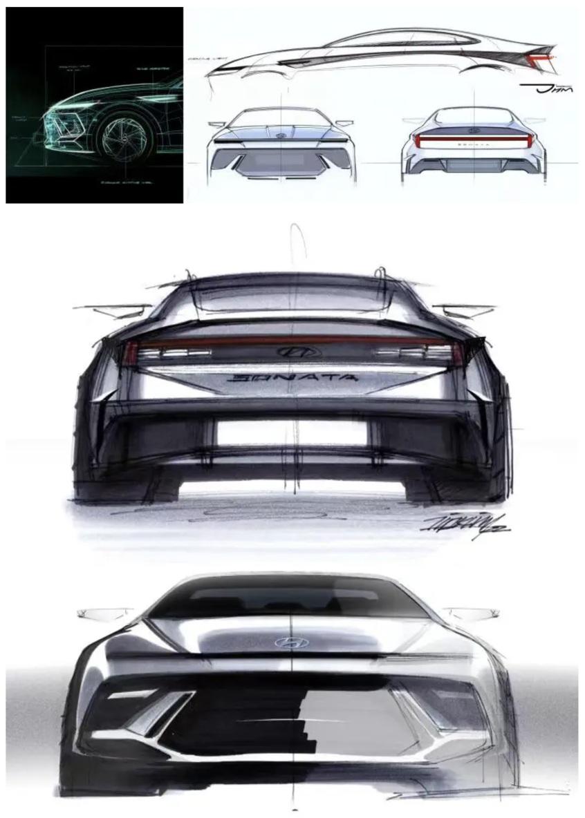 全新索纳塔设计手稿曝光 广州车展亮相-新浪汽车