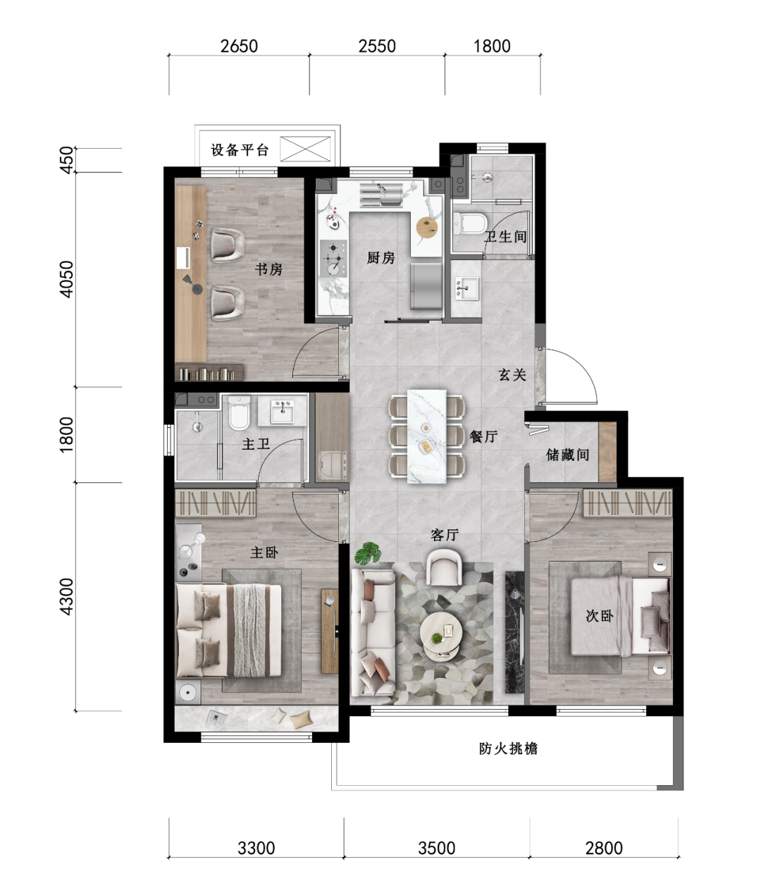 105边户户型图
