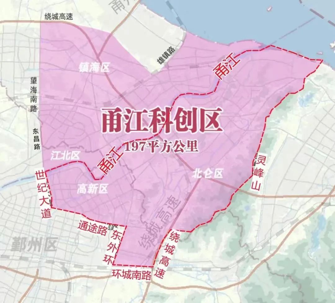 甬江科创区规划示意图