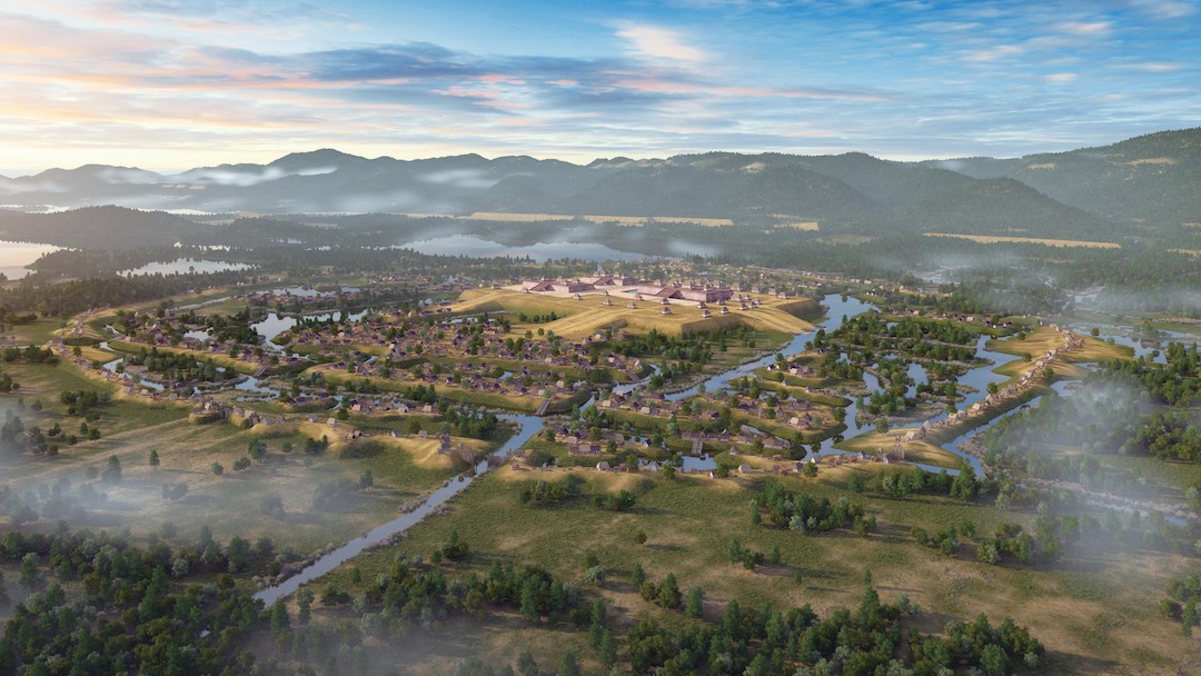 良渚古城复原图