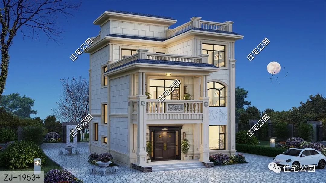 10套精选三层农村户型大全,地下室,车库,露台,你想要的全都有(1938