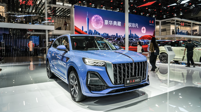 红旗车 国产的 真漂亮 超强阵容亮相广州车展尽显豪华风范-新浪汽车