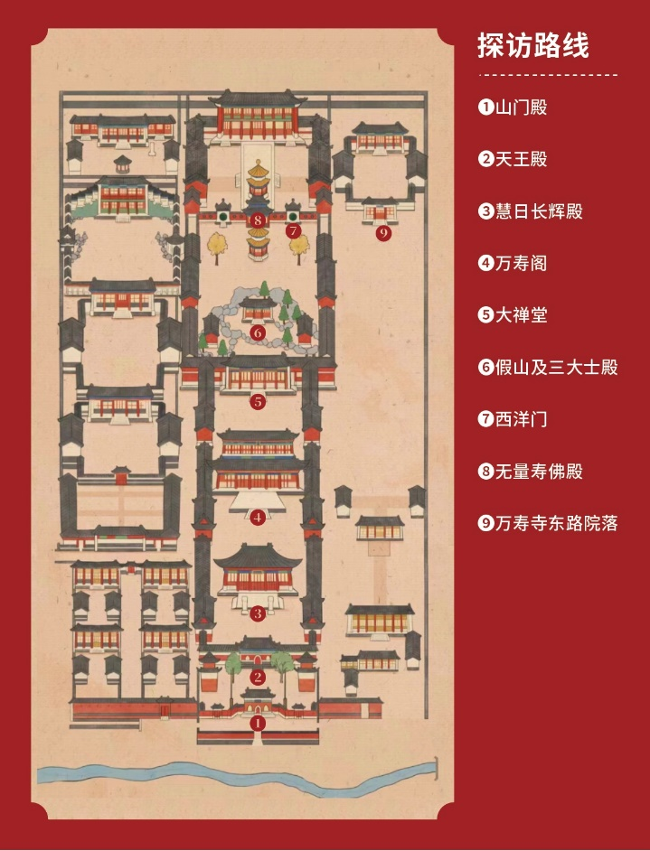 万寿寺山门殿坐落在西直门外长河畔广源闸旁的万寿寺,始建于明代万历