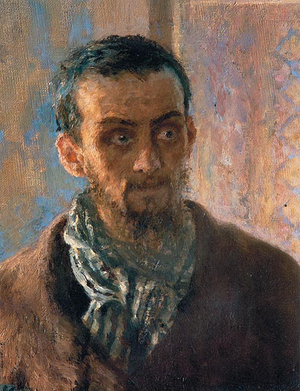 伊利亚·列宾《意外归来》细节(1884年)