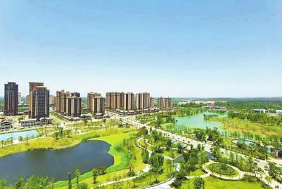 俯瞰成都新津区天府智能制造产业园.