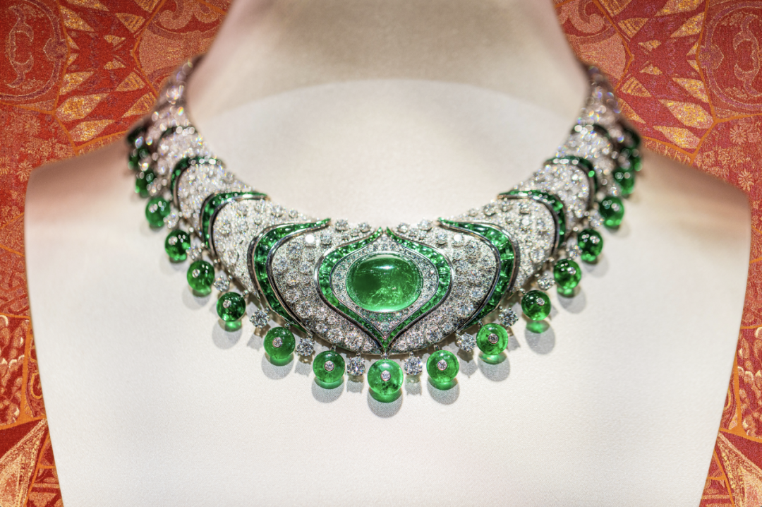 宝格丽mediterranea地中海高级珠宝系列祖母绿莲影项链