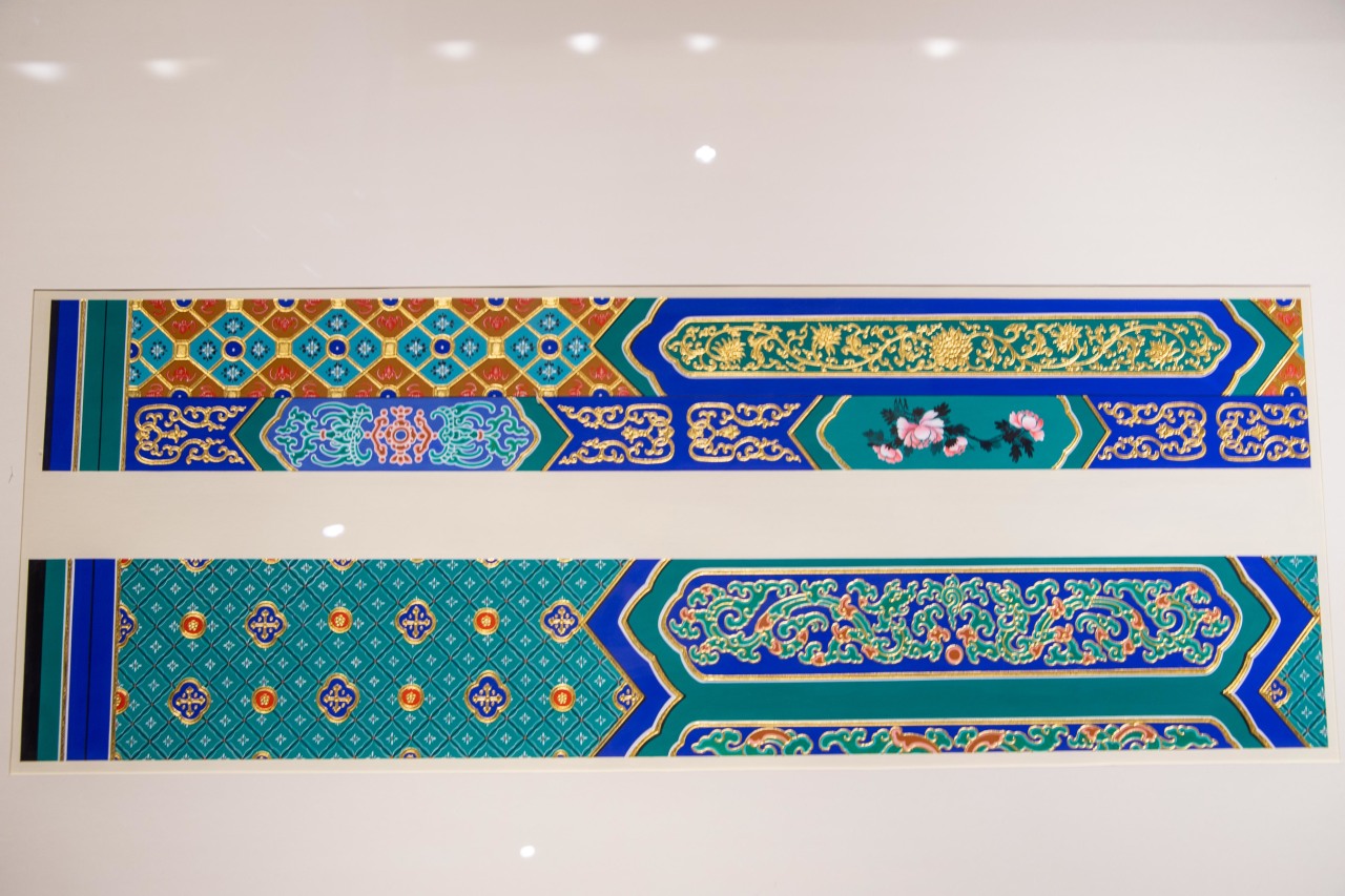 宁寿宫花园延趣楼一层北稍间金枋彩画(2023年复原