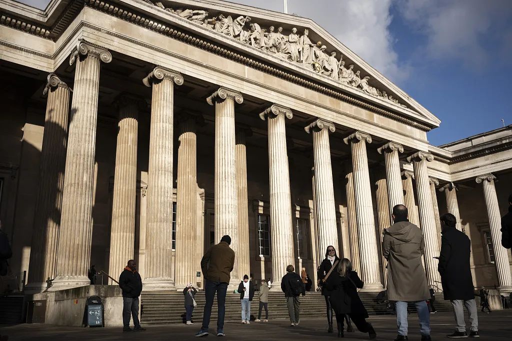 英国伦敦,大英博物馆的外部景观 资料图 图源:视觉中国