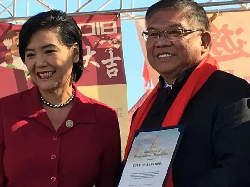 美国《侨报》记者高睿&nbsp;摄