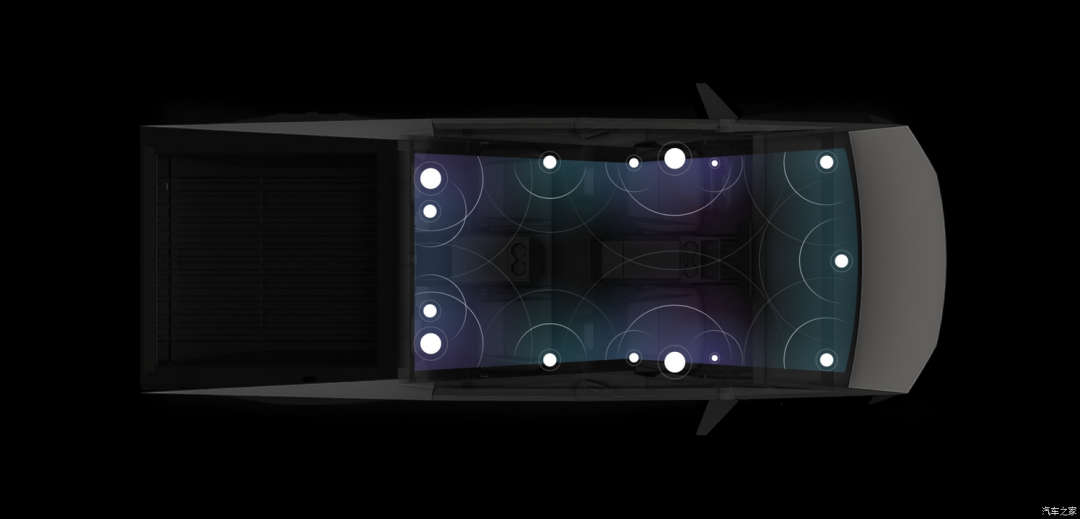 (2个专用低音炮和分布式功放),来打造类似或者接近录音室沉浸式的音效