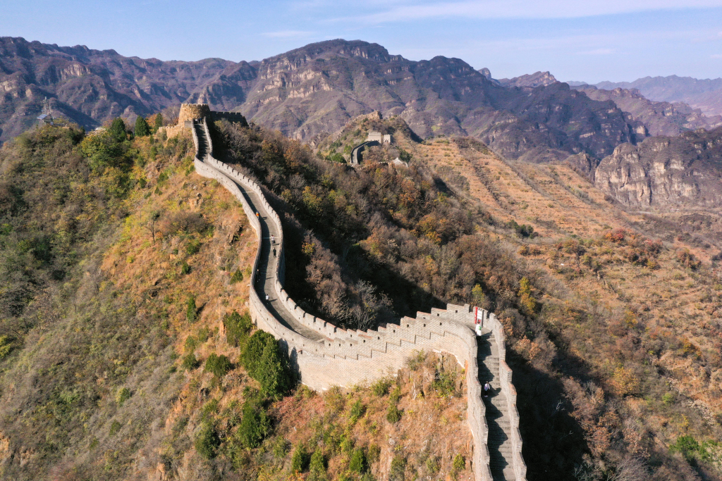 黄崖关长城一景. 新华社记者孙凡越 摄