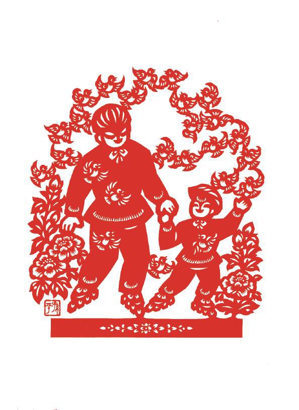 越滑越开心(剪纸)_新浪财经_新浪网