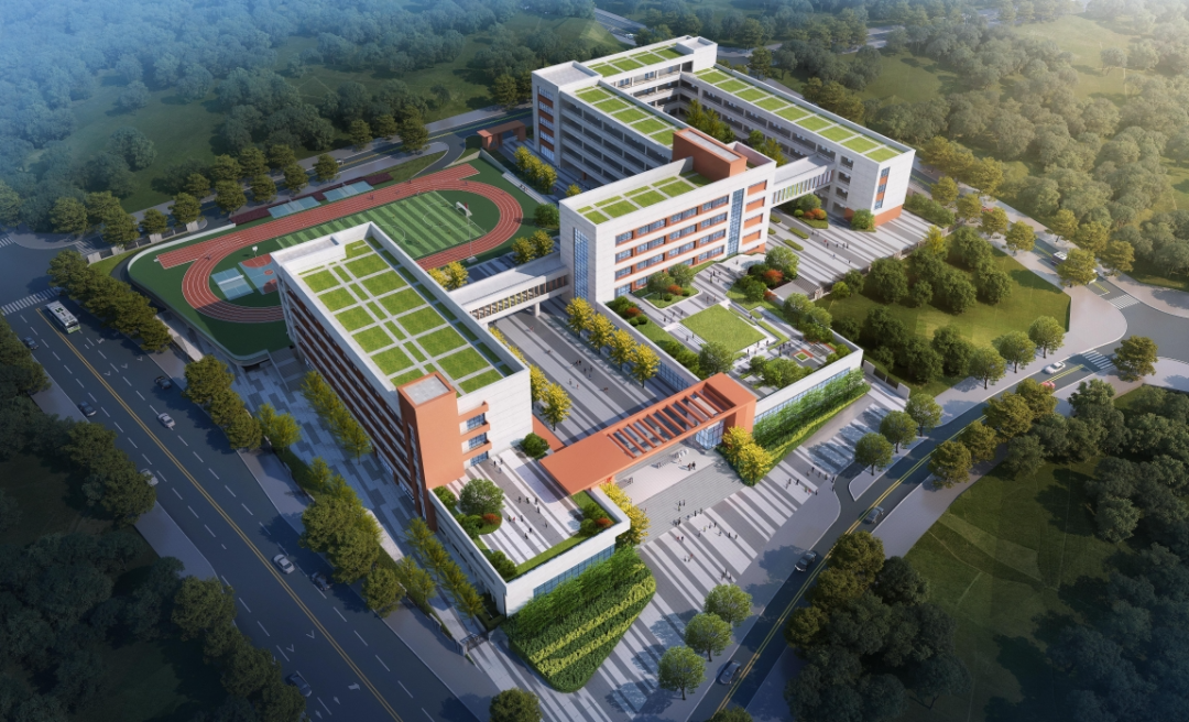 学校效果图图:渝北发布学校规划设置36个教学班其中1-2年级12个班3-6