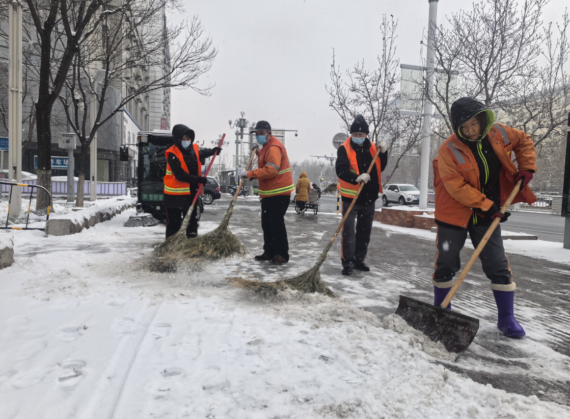 环保行动扫雪图片