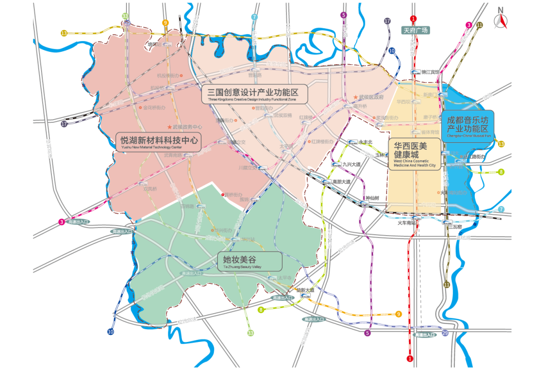 武侯区五大产业发展片区