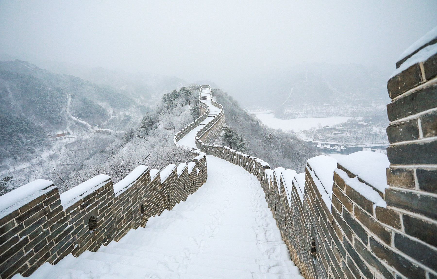 北京怀柔·水长城冬日限定雪景上新啦!