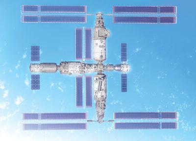 中国空间站组合体全貌。 中国载人航天工程办公室供图