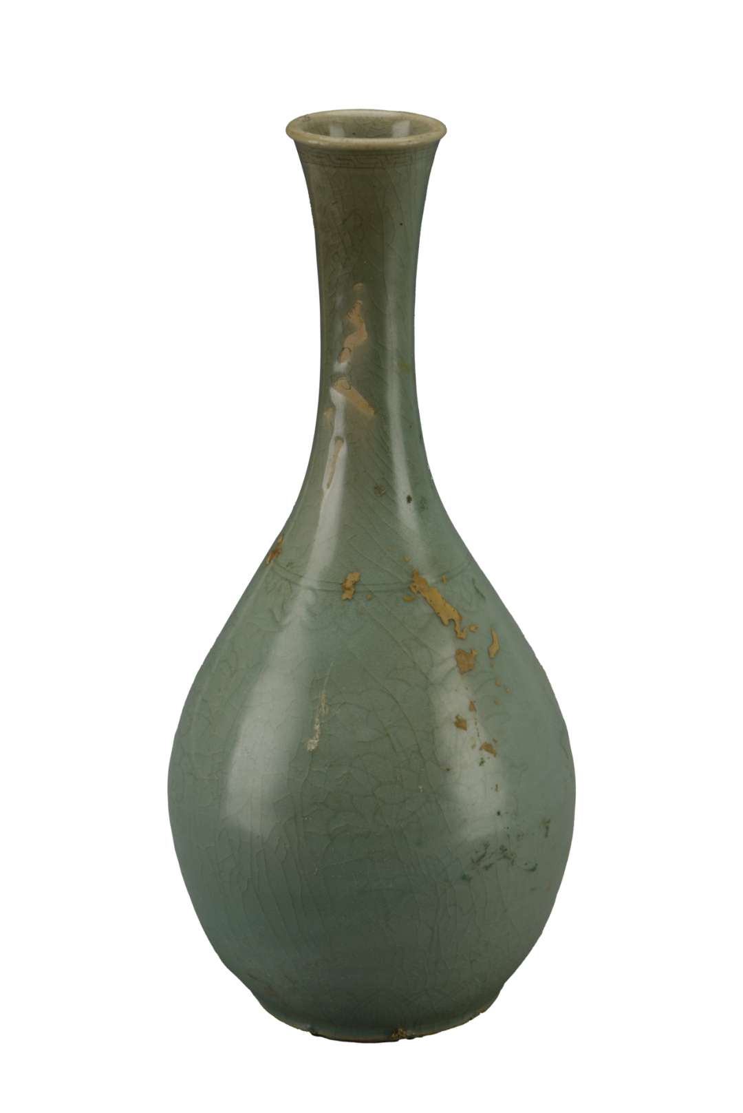 南宋高丽青釉莲花纹长颈瓷瓶