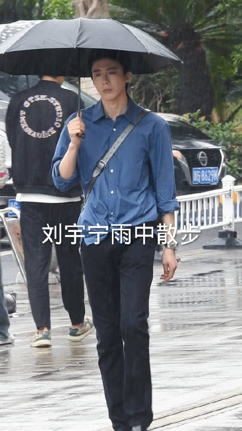 刘宇宁雨中散步偶遇大美女|刘宇宁_新浪新闻