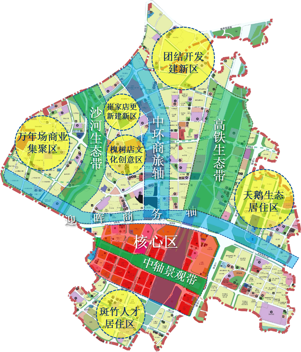 成华区部分用地规划示意图,图据:成华区官网