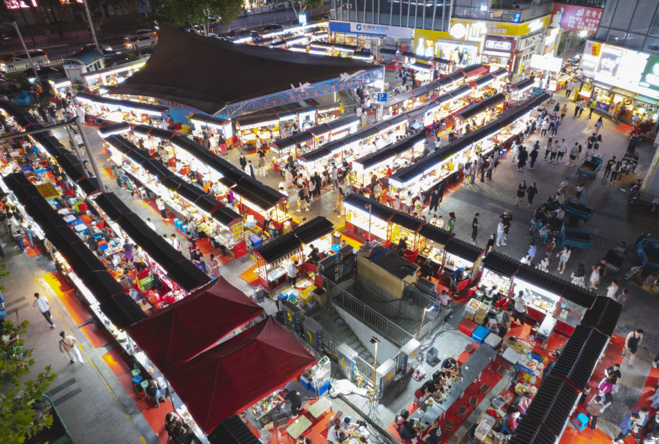 城市夜市图片大全图片