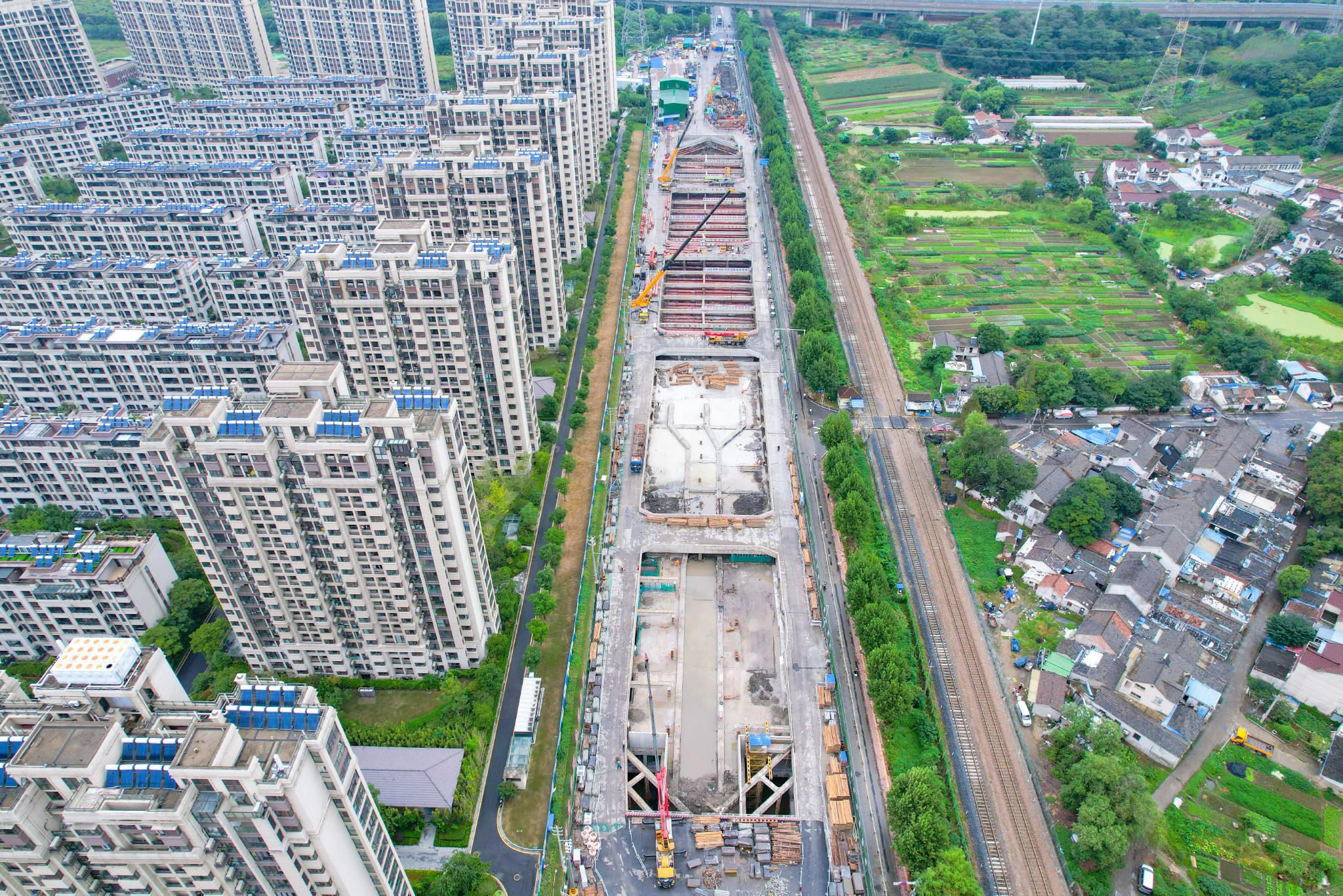 中铁上海工程局宁马城际铁路二工区板桥北站全景.李升阳摄