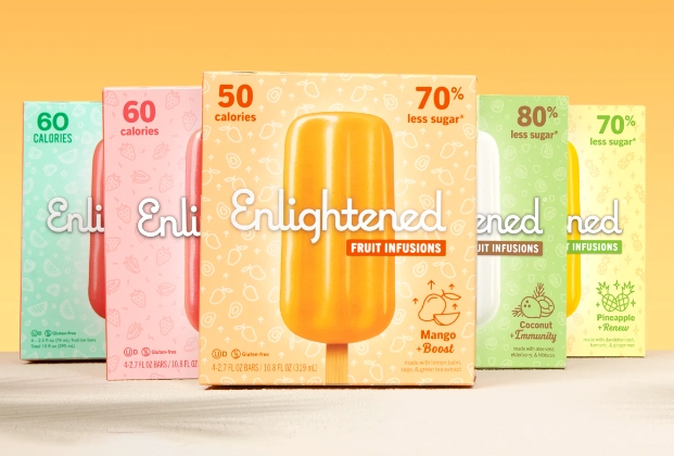 美国品牌Enlightened 水果风味功能性棒冰；图片来源：Enlightened