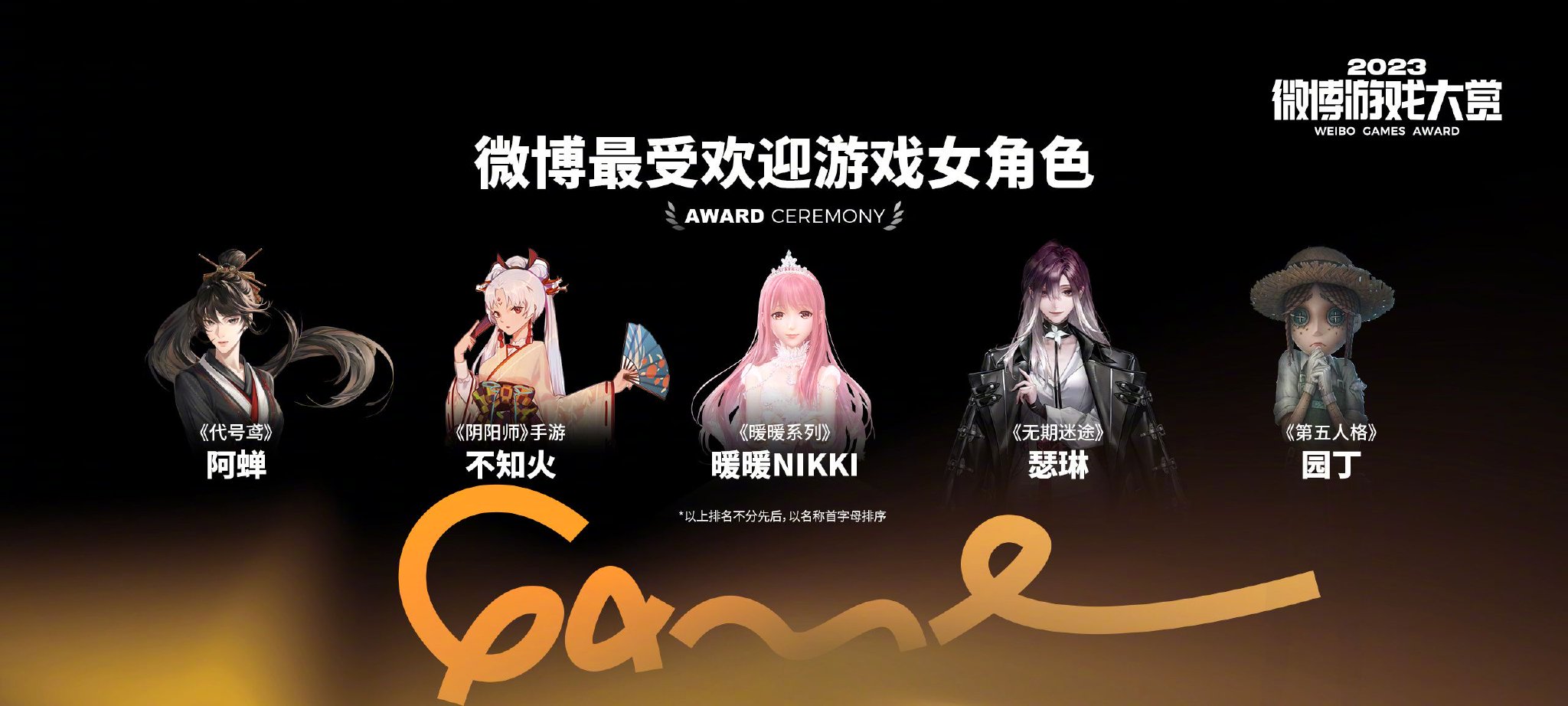 2023微博——奖项揭晓!|微博|游戏角色|瑟琳