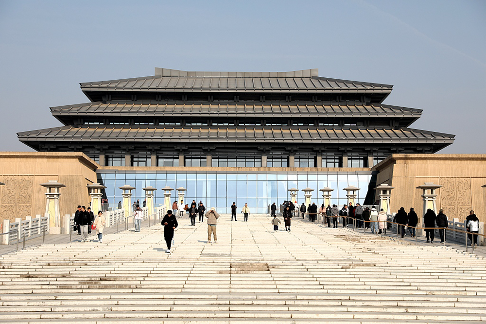 2024年1月5日,西安,陕西历史博物馆秦汉馆外景. 中新社记者 张远 摄