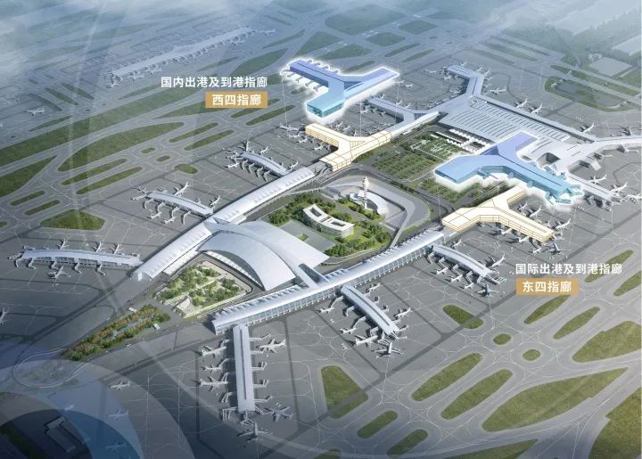 广州白云国际机场设计图.图片由机场股份有限公司提供