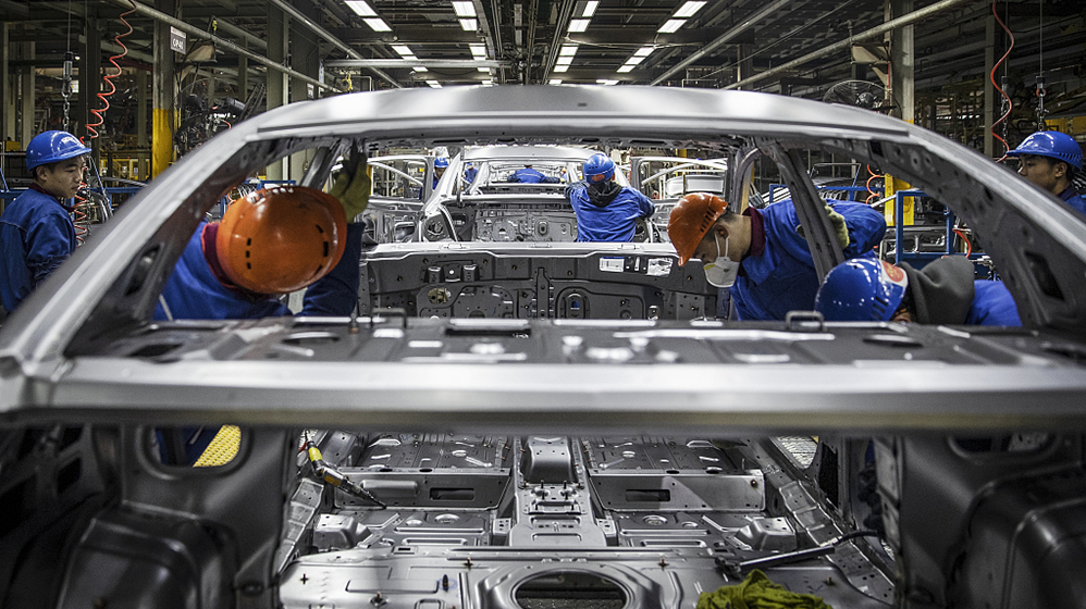 2020年12月7日,安徽芜湖,奇瑞汽车生产线.视觉中国 资料图