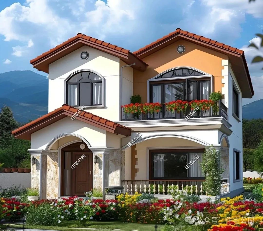 面宽只要8米,回老家建房,这样的二层别墅就挺好|建房_新浪财经_新浪网