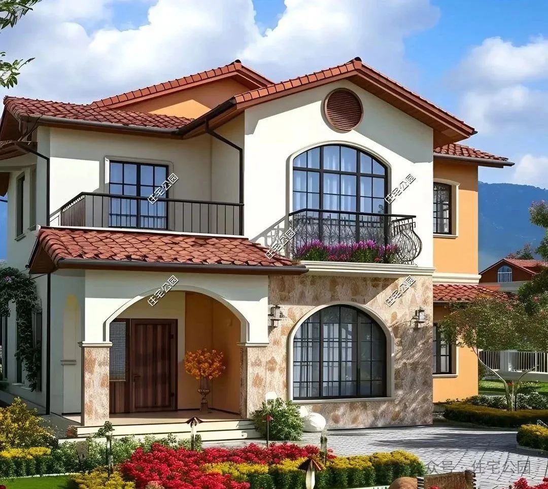 面宽只要8米,回老家建房,这样的二层别墅就挺好|建房_新浪财经_新浪网