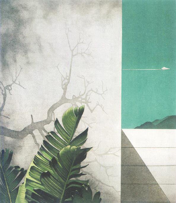 寻幽入微·拂绿(绢本水印木刻)