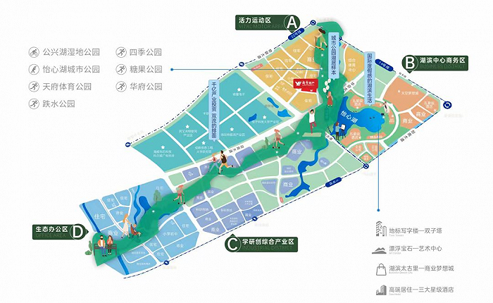 怡心湖规划示意图