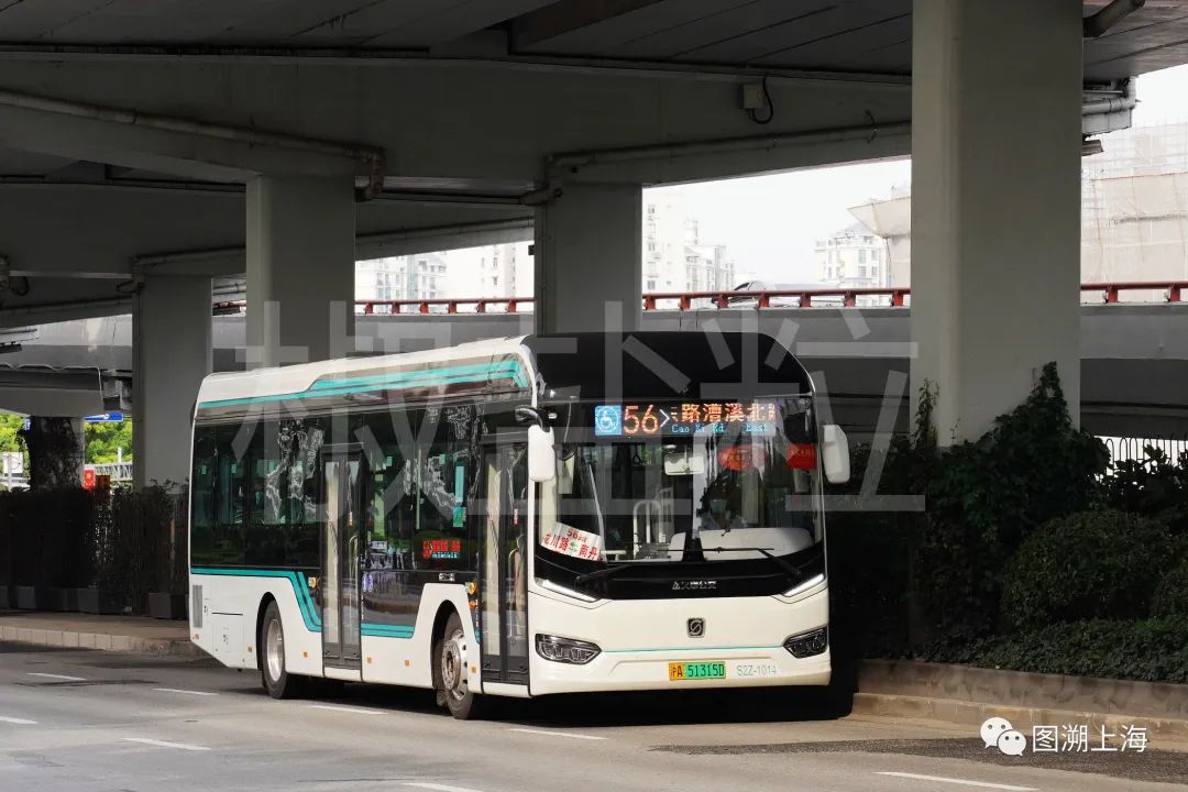 56路(龙川路高峰调头车)swb6129bev96g(s2z)型客车,中山南二路(魏家钧