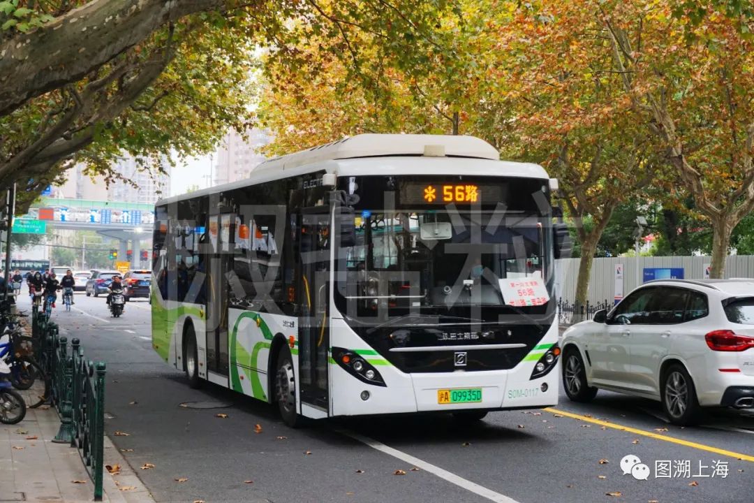 56路(龙川路高峰调头车)swb6108bev04(s0m)型客车,龙山新村@天钥桥路