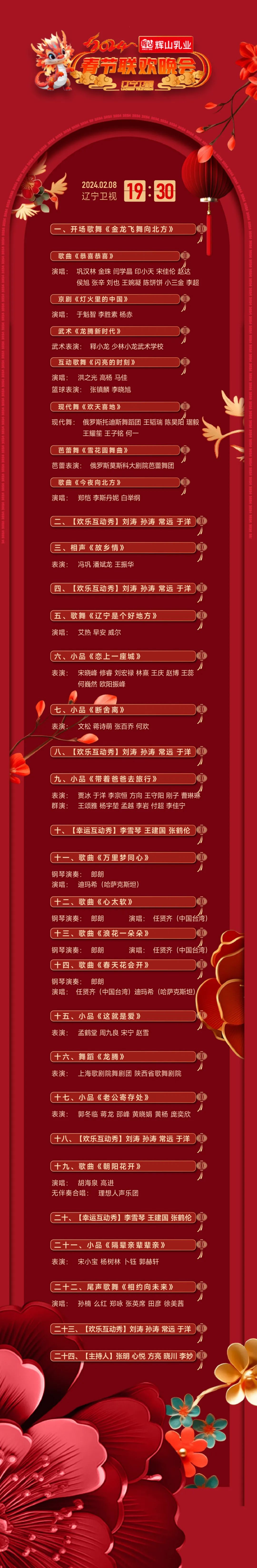 2024《辽视春晚》节目单来啦!|辽视春晚_新浪财经_新浪网