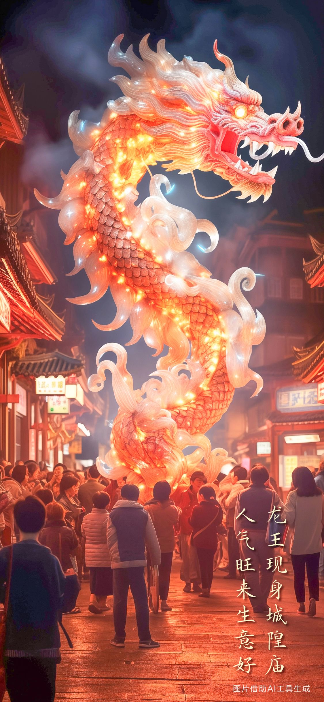 龙王现身城隍庙,人气旺来生意好