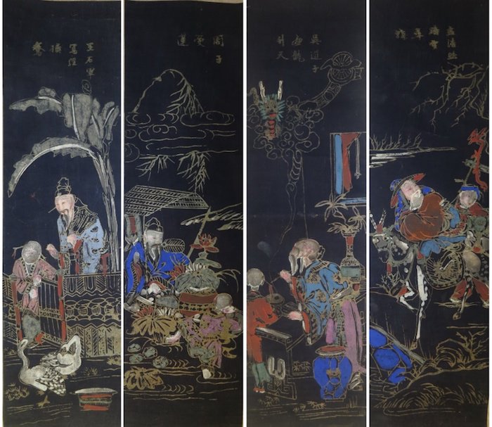 图4:清代杨柳青年画《四爱图》李文墨藏此外,在年