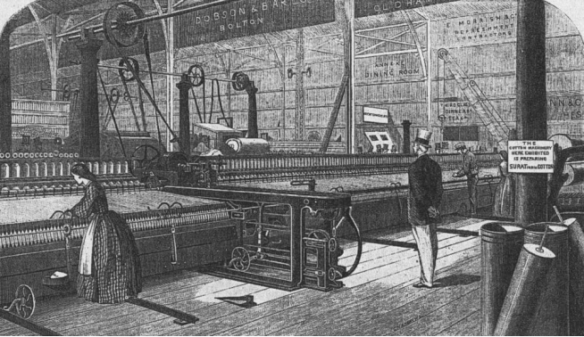 图24 伦敦世博会期间展示的新型织布机（1862）