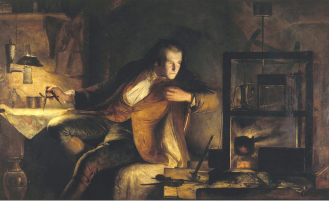 图12 劳德《瓦特与19世纪的曙光》(1855)