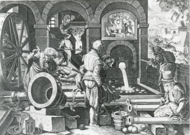 图20 斯特雷特《新发明:铜火炮》(c.1600)