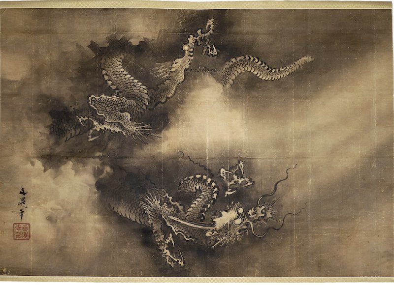 谷文晁,《云中龙》,挂轴