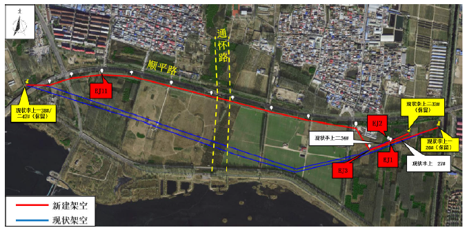 建设地点:顺义区南彩镇李上一二110千伏线路迁改(通怀路)工程快跟随发