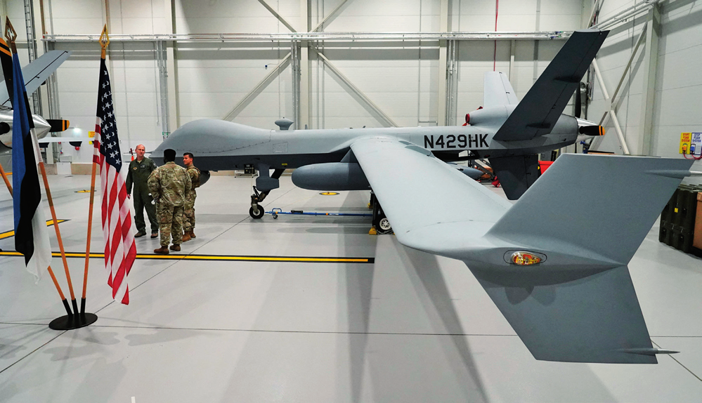位于爱沙尼亚塔林附近的阿马里空军基地的美国 mq-9 无人机(资料照片)