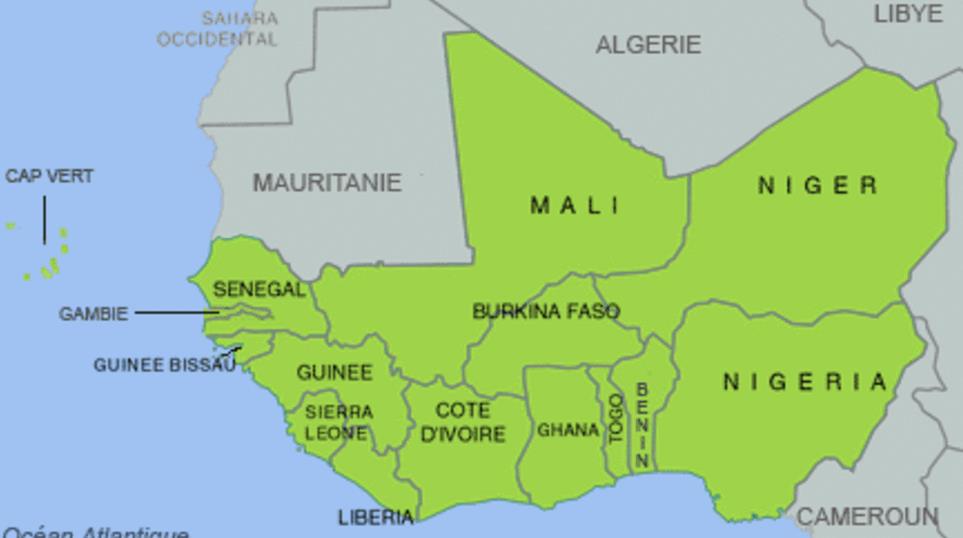 西非经济共同体版图