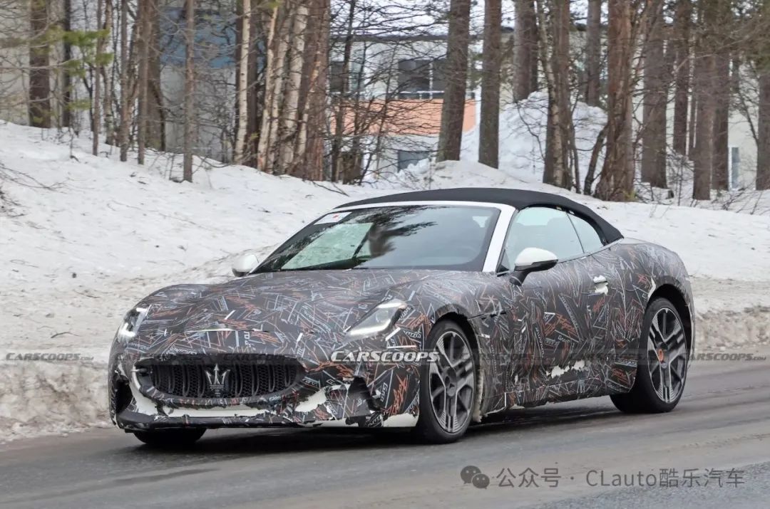 玛莎拉蒂全新grancabrio双门敞篷燃油版即将发布,还有三电机folgore版