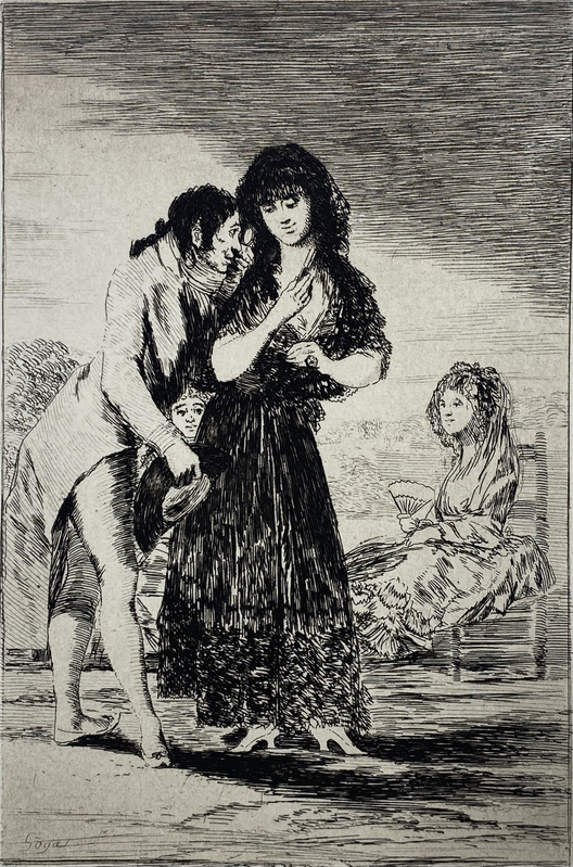 狂想曲7号《他甚至不知道她》&nbsp;&nbsp; 铜版画 &nbsp;35.5cm×25.